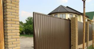Купить откатные ворота из профнастила Красный Сулин, цена от 1736 руб.