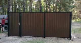 Купить распашные ворота из профнастила Красный Сулин, цена от 2706 руб.